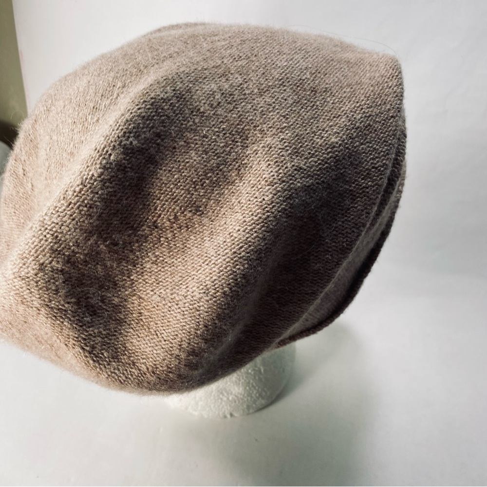 Furtalk Tan Knit Wool Cashmere Blend Slouchy Beanie - Picture 9 of 12